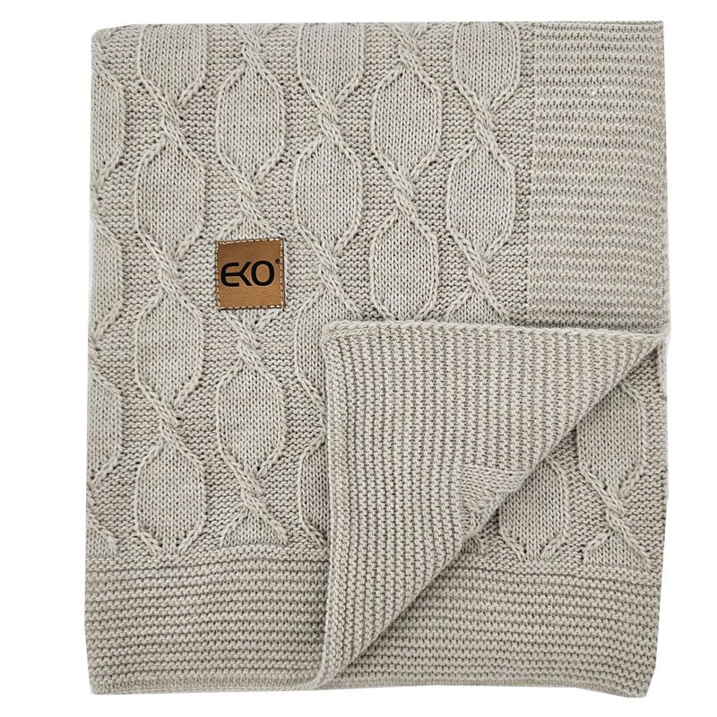 EKO Deka pletená z alpaky Beige 80x100cm – Obrázok 6