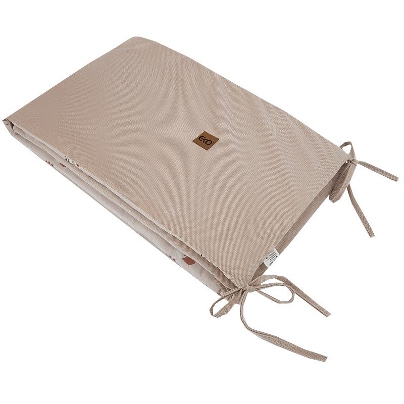 EKO Chránič do postieľky VELVET Bees Beige 180x35 cm – Obrázok 4