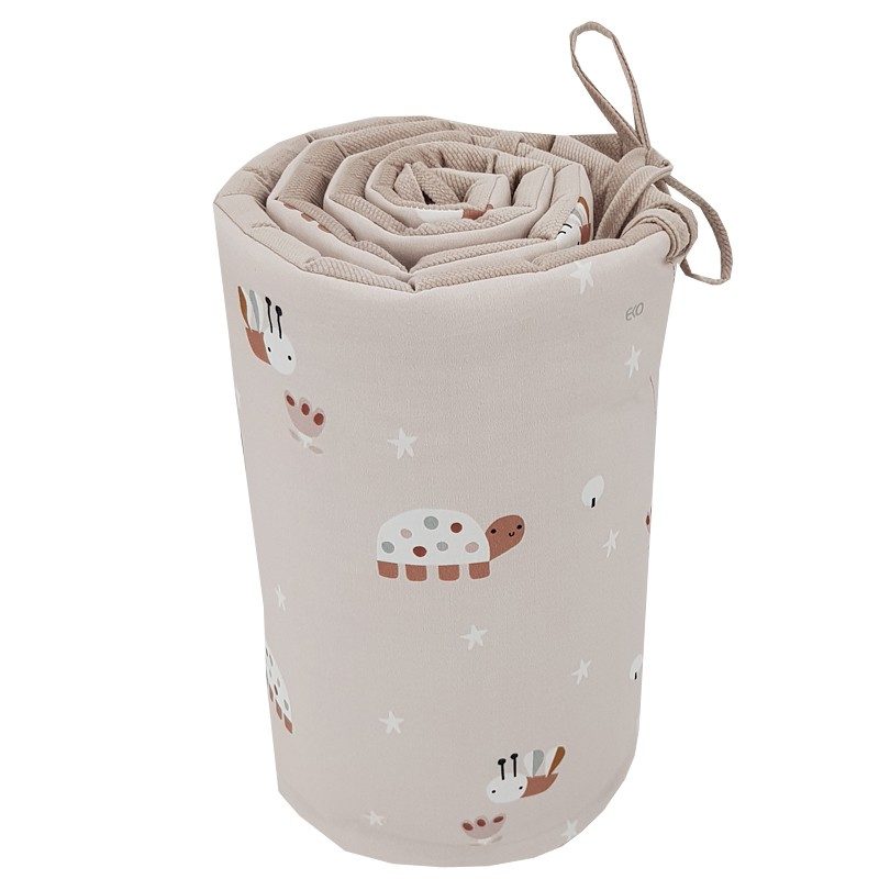 EKO Chránič do postieľky VELVET Bees Beige 180x35 cm – Obrázok 5