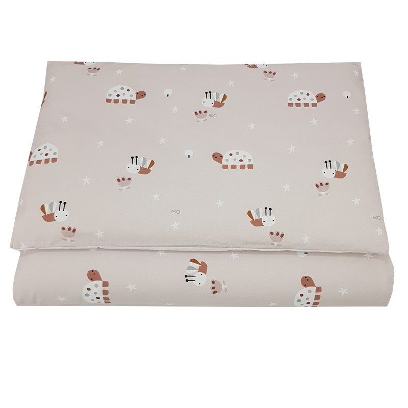 EKO Bielizeň posteľná 2-dielna bavlnená s potlačou Bees Beige 40x60 cm, 90x120 cm – Obrázok 2