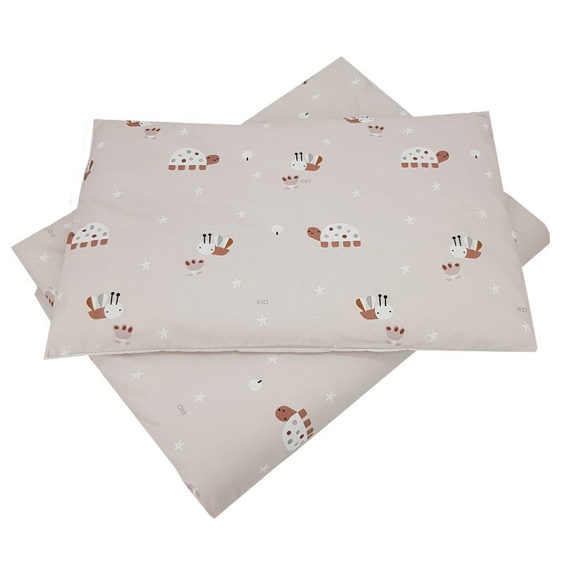 EKO Bielizeň posteľná 2-dielna bavlnená s potlačou Bees Beige 40x60 cm, 90x120 cm – Obrázok 3