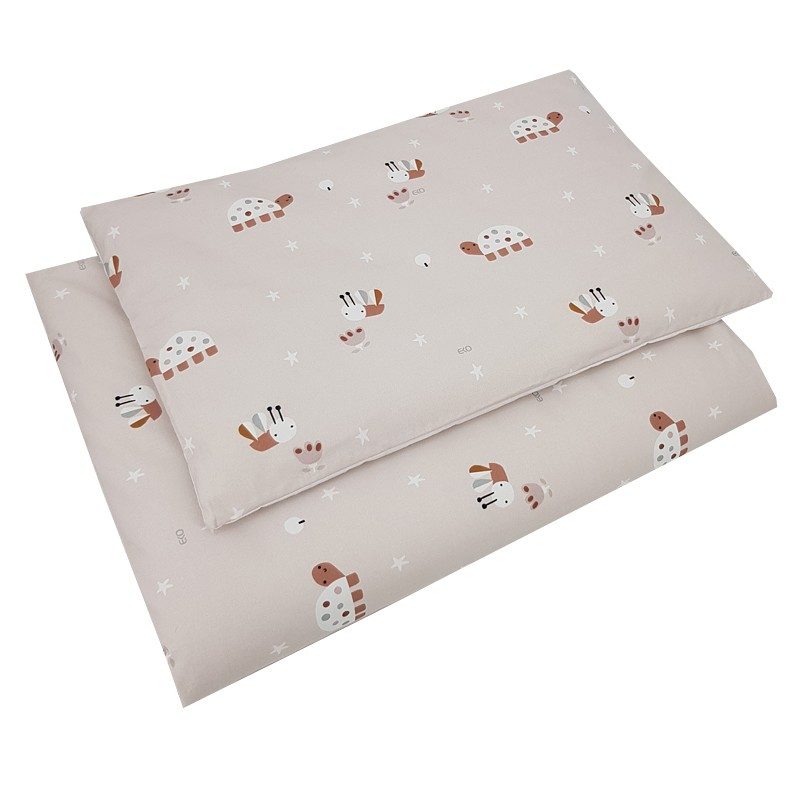EKO Bielizeň posteľná 2-dielna bavlnená s potlačou Bees Beige 40x60 cm, 90x120 cm – Obrázok 4