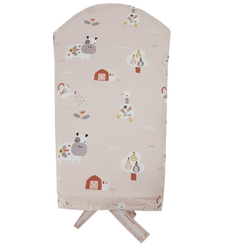EKO Zavinovačka šnurovacia s kokosovou vyberateľnou vložkou My farm Powder pink 75x75 cm – Obrázok 4