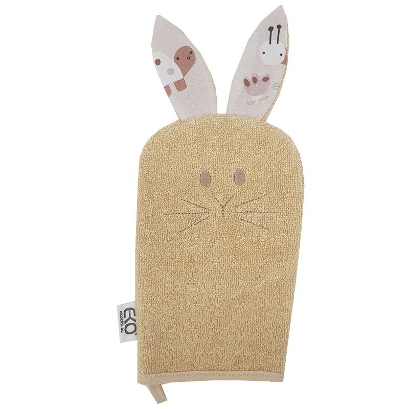 EKO Žinka bavlnená s uškami Bunny Beige 20x15 cm – Obrázok 2