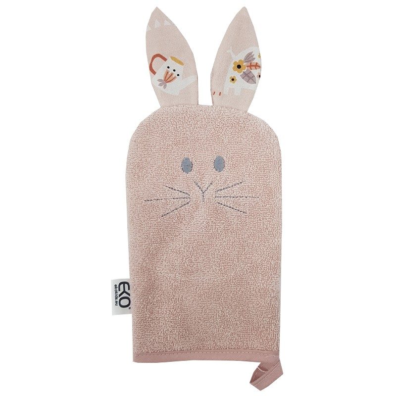 EKO Žinka bavlnená s uškami Bunny Rose pink 20x15 cm – Obrázok 2