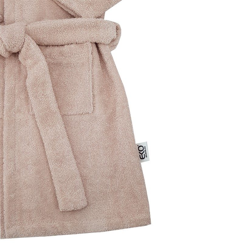 EKO Župan bavlnený s kapucňou a uškami Powder pink veľ. 80-86 – Obrázok 3