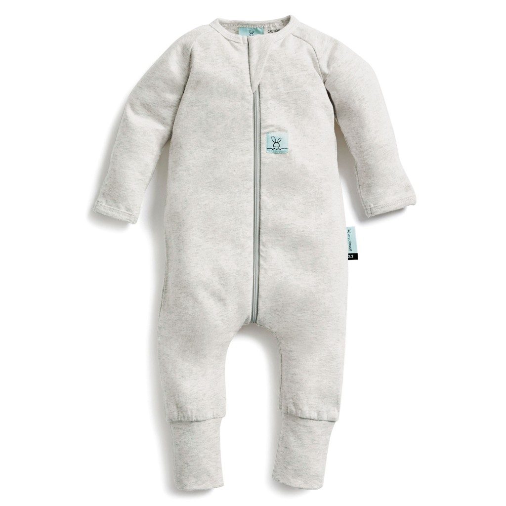 ERGOPOUCH Overal na spanie organická bavlna Layers Grey Marle 3-6 m, max 8 kg, 0,2 tog – Obrázok 2