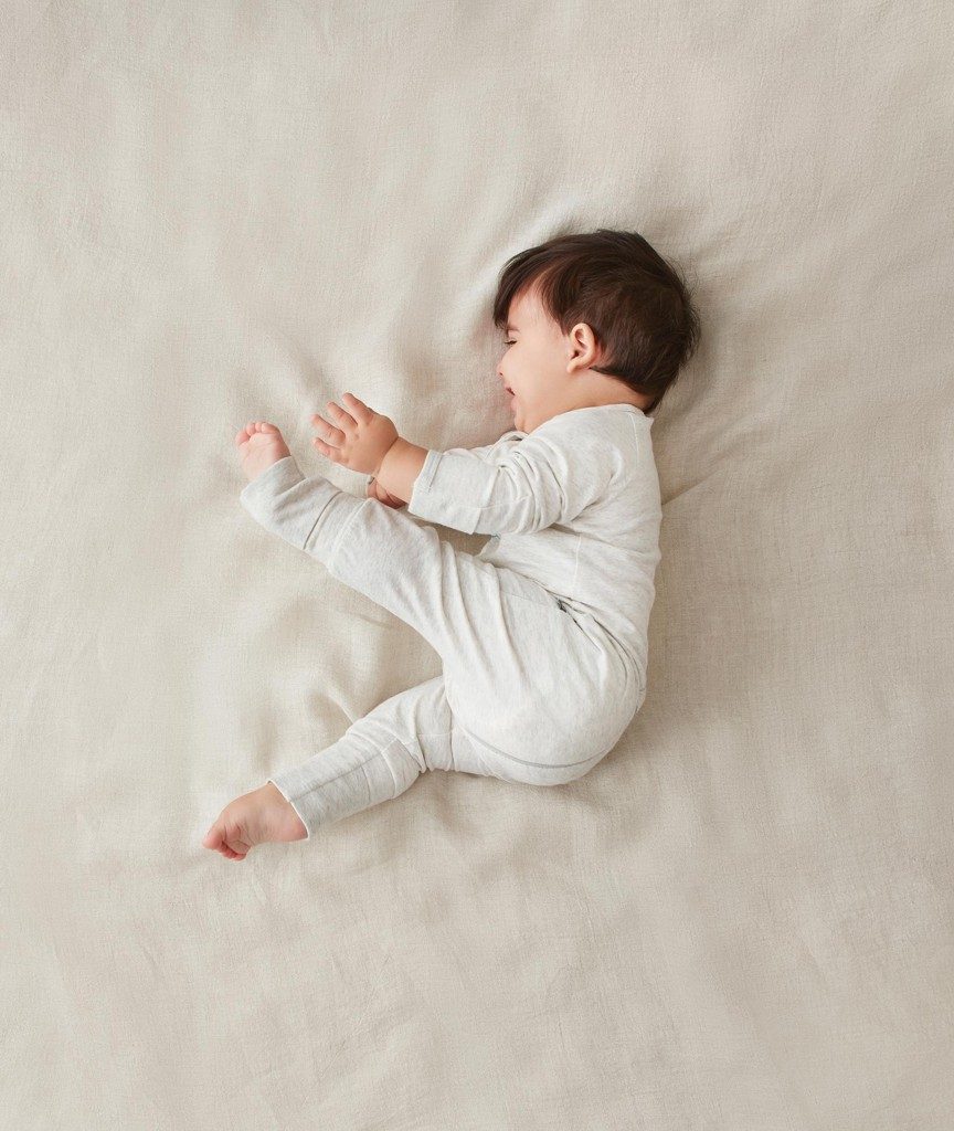 ERGOPOUCH Overal na spanie organická bavlna Layers Grey Marle 3-6 m, max 8 kg, 0,2 tog – Obrázok 3