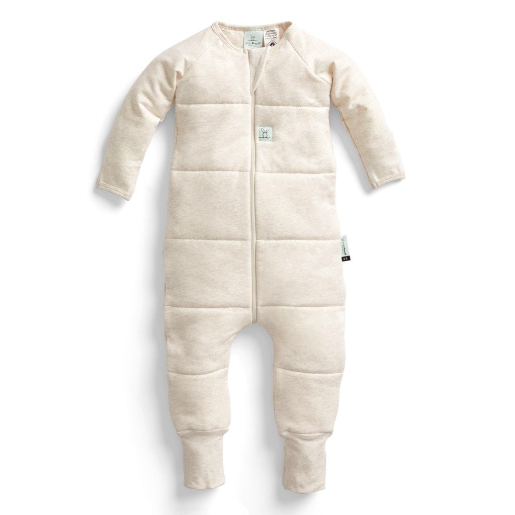 ERGOPOUCH Overal na spanie organická bavlna Onesie Oatmeal Marle 2-3 r, 2,5tog – Obrázok 2