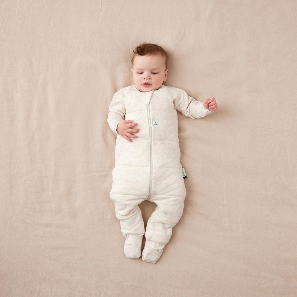 ERGOPOUCH Overal na spanie organická bavlna Onesie Oatmeal Marle 2-3 r, 2,5tog – Obrázok 4