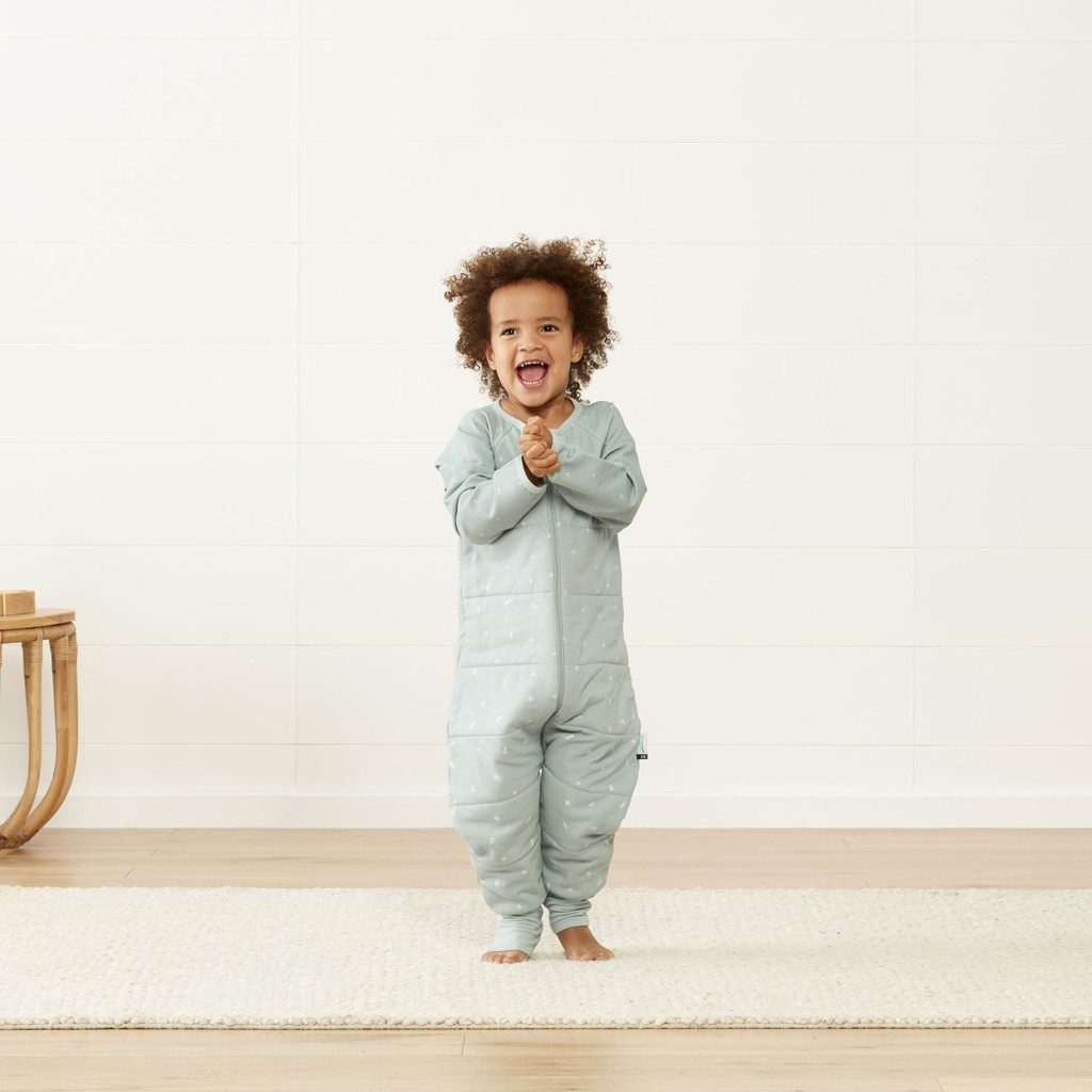 ERGOPOUCH Overal na spanie organická bavlna Onesie Sage 12-24 m, 2,5tog – Obrázok 4