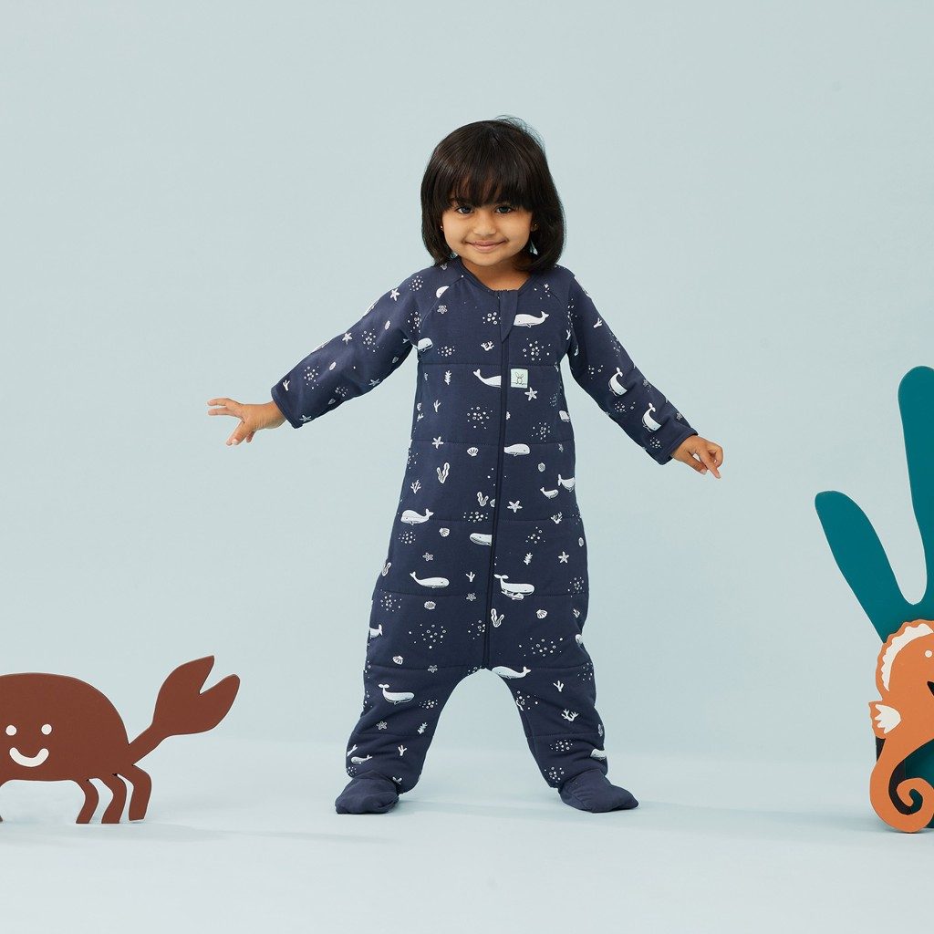ERGOPOUCH Overal na spanie organická bavlna Onesie Whale 2-3 r, 2,5tog – Obrázok 5