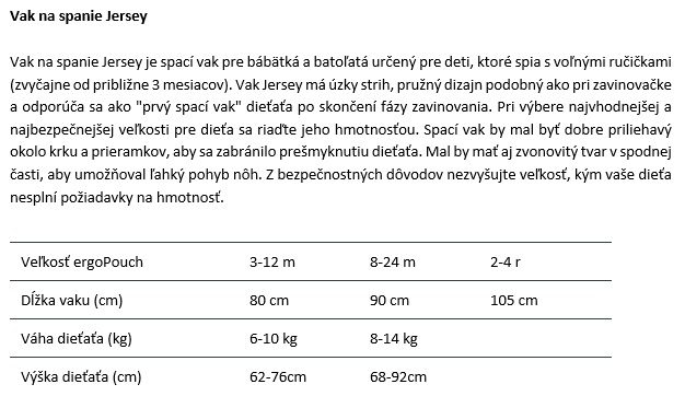 ERGOPOUCH Vak na spanie organická bavlna Jersey Oatmeal Marle 3-12 m, 6-10 kg, 2,5 tog – Obrázok 4