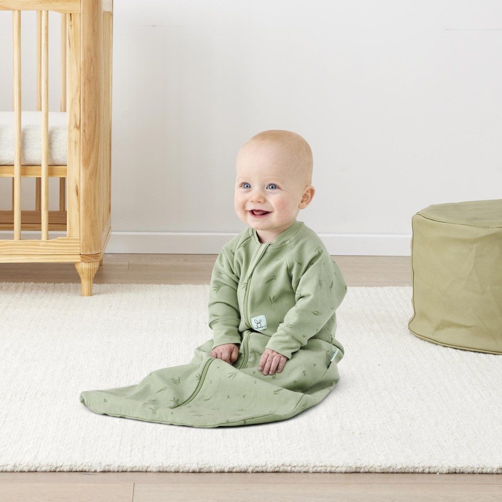 ERGOPOUCH Vak na spanie s rukávmi organická bavlna Jersey Willow 3-12 m, 6-10 kg, 1 tog – Obrázok 3