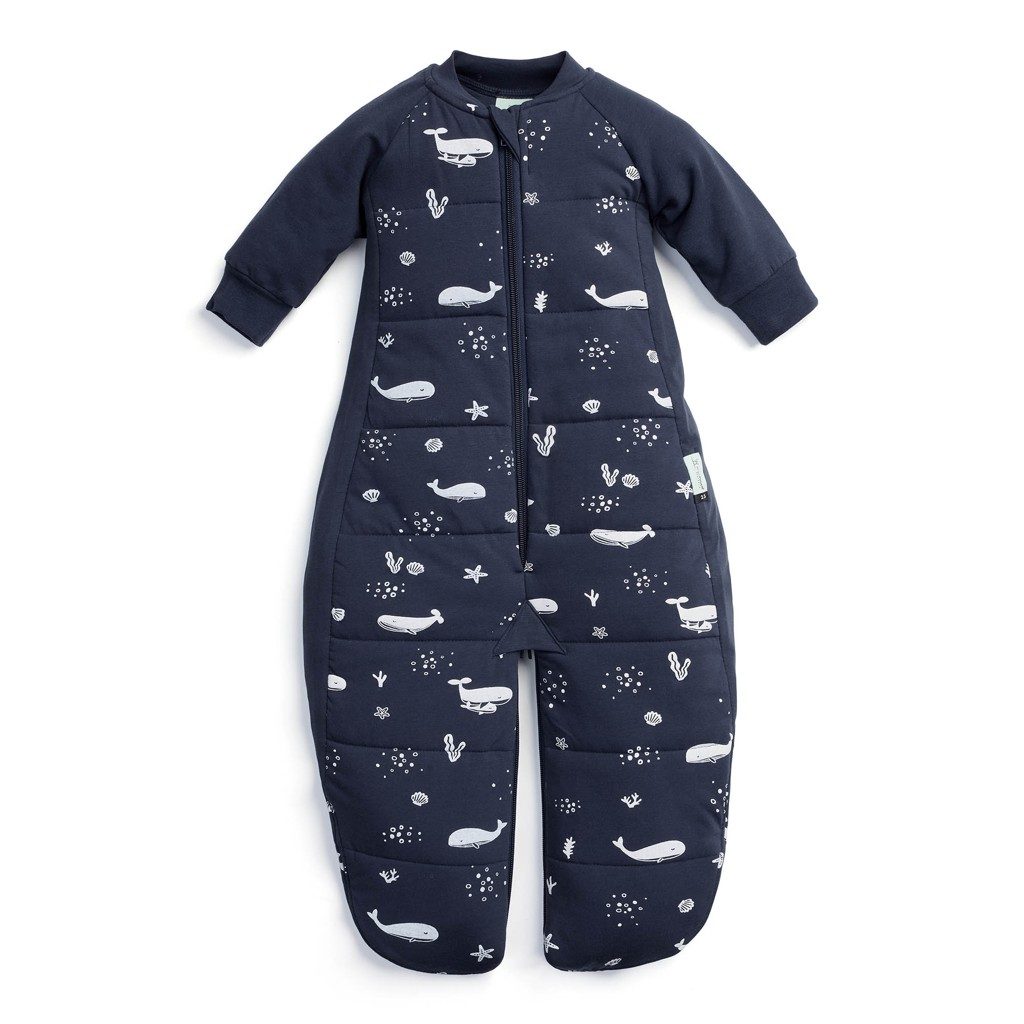 ERGOPOUCH Vak a overal na spanie 2v1 organická bavlna Suit Whale 3-12 m, 6-12 kg, 2,5 tog – Obrázok 3