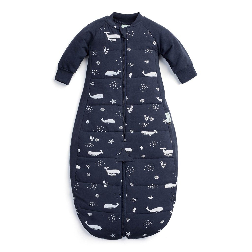 ERGOPOUCH Vak a overal na spanie 2v1 organická bavlna Suit Whale 8-24 m, 8-14 kg, 2,5 tog – Obrázok 2