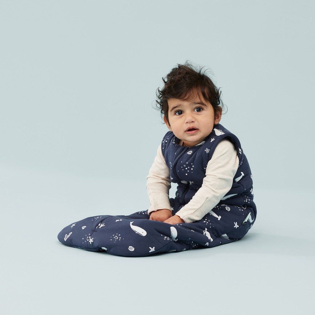 ERGOPOUCH Vak na spanie organická bavlna Jersey Whale 3-12 m, 6-10 kg, 2,5 tog – Obrázok 4