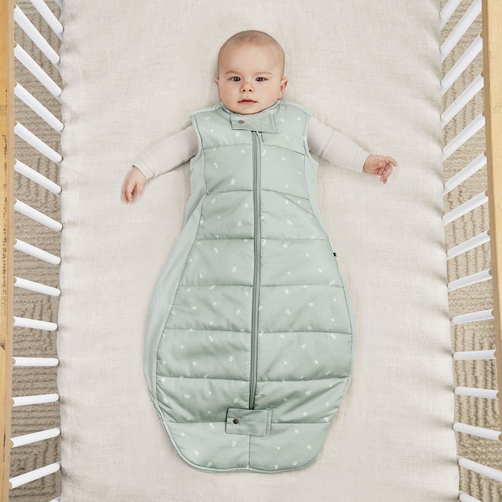 ERGOPOUCH Vak na spanie organická bavlna Sheeting Sage 8-24 m, 8-14 kg, 2,5 tog – Obrázok 3