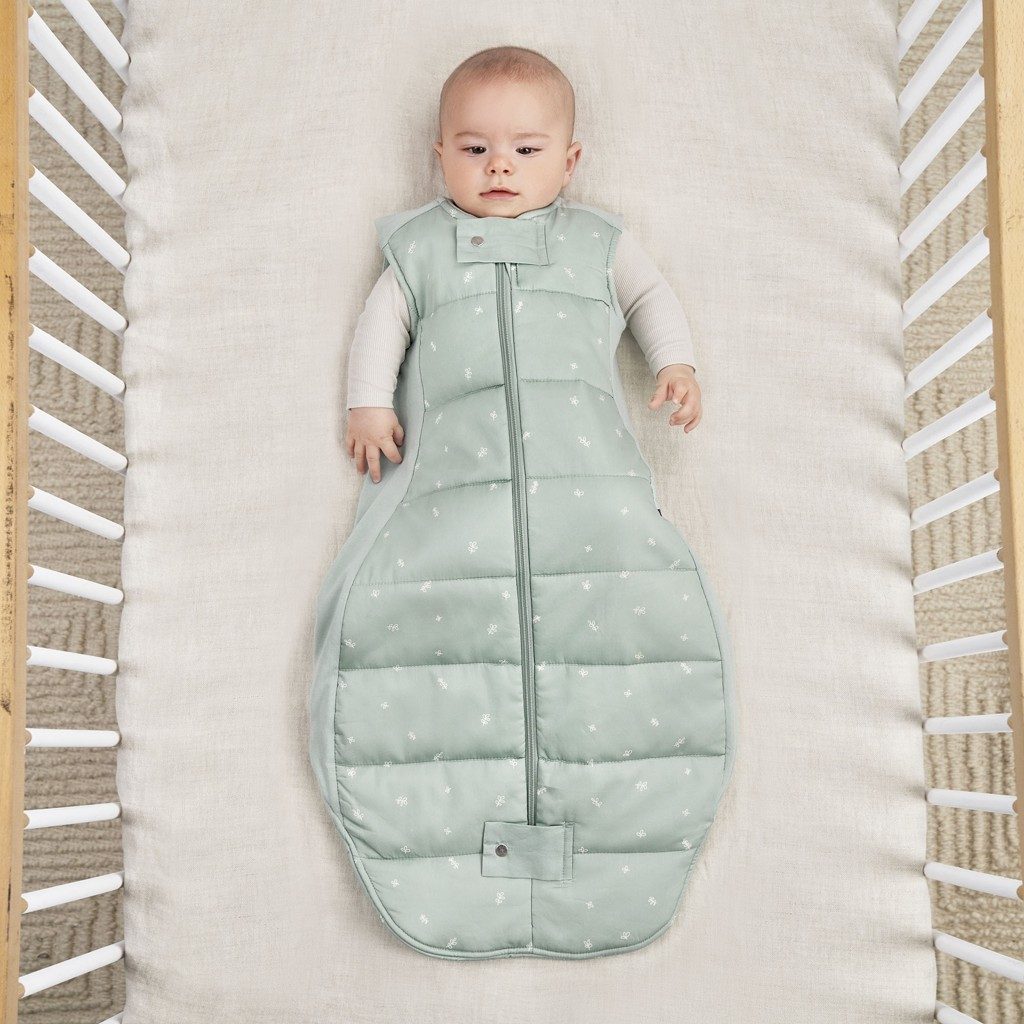 ERGOPOUCH Vak na spanie organická bavlna Sheeting Sage 8-24 m, 8-14 kg, 2,5 tog – Obrázok 4