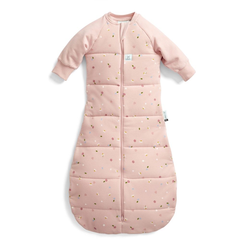ERGOPOUCH Vak na spanie s rukávmi organická bavlna Jersey Daisies 3-12 m, 6-10 kg, 2,5 tog – Obrázok 2