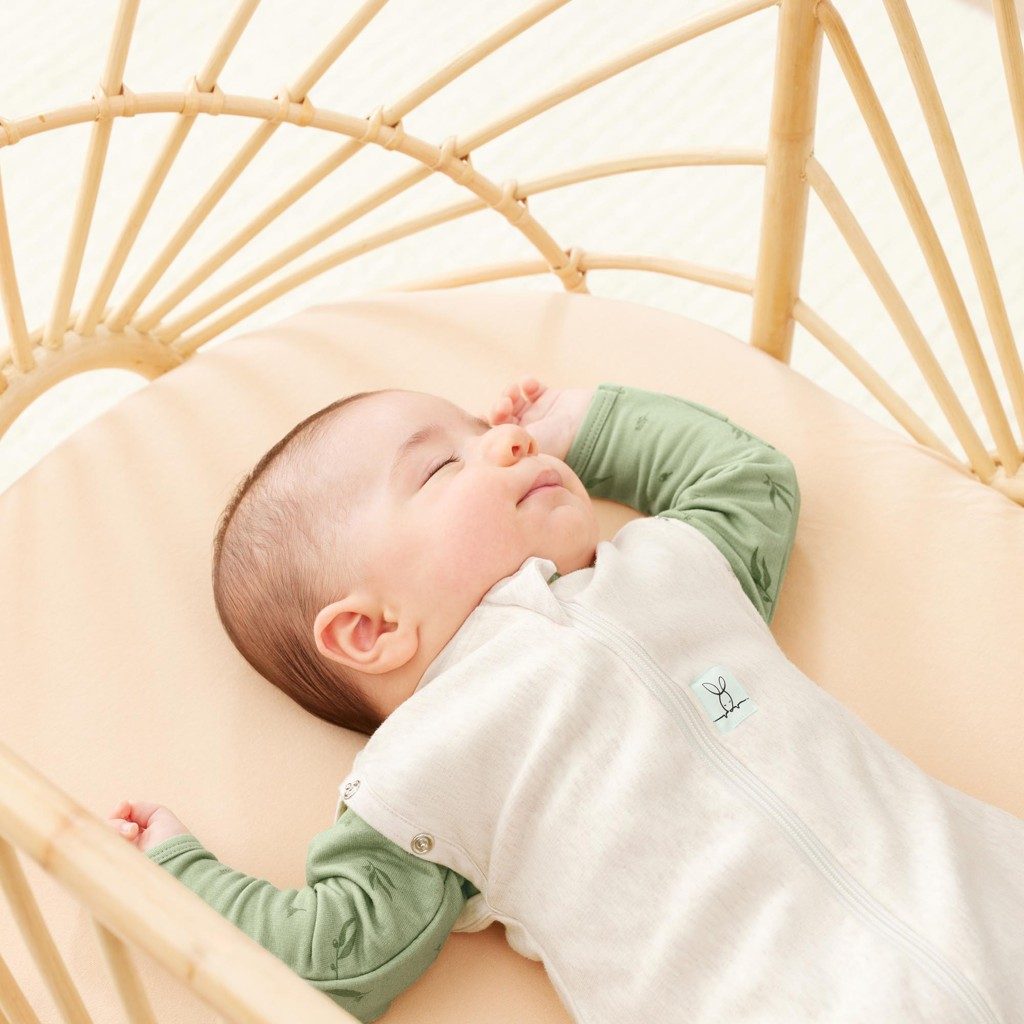 ERGOPOUCH Zavinovačka a vak na spanie 2v1 Cocoon Oatmeal Marle 3-6 m, 6-8 kg, 0,2 tog – Obrázok 6