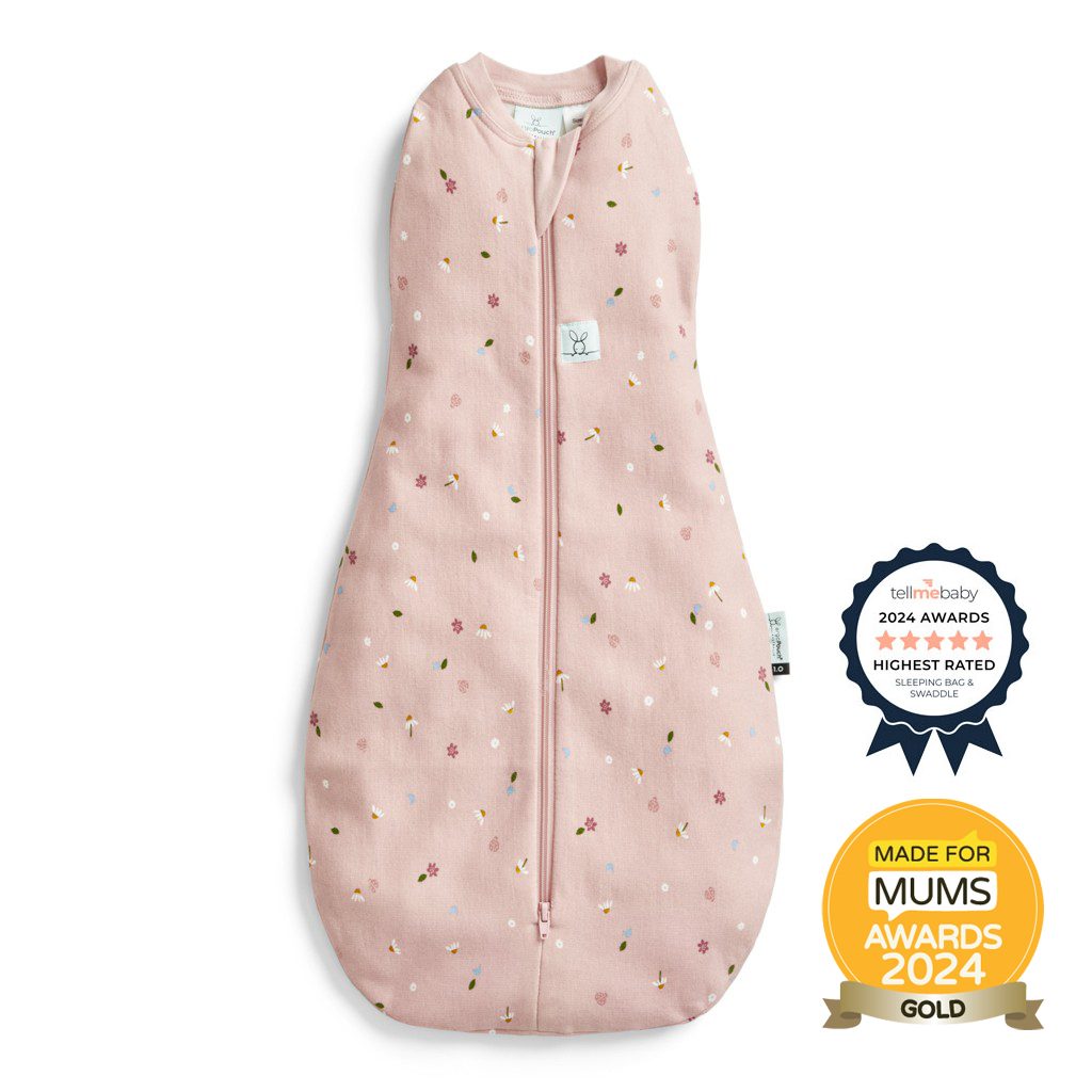 ERGOPOUCH Zavinovačka a vak na spanie 2v1 Cocoon Daisies 3-6 m, 6-8 kg, 1 tog – Obrázok 2