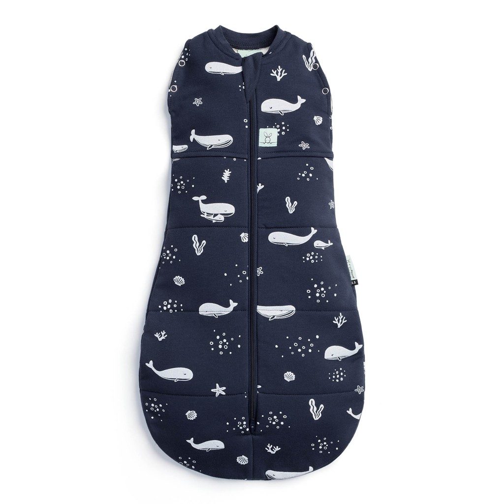 ERGOPOUCH Zavinovačka a vak na spanie 2v1 Cocoon Whale 6-12 m, 8-10 kg, 2,5 tog – Obrázok 3