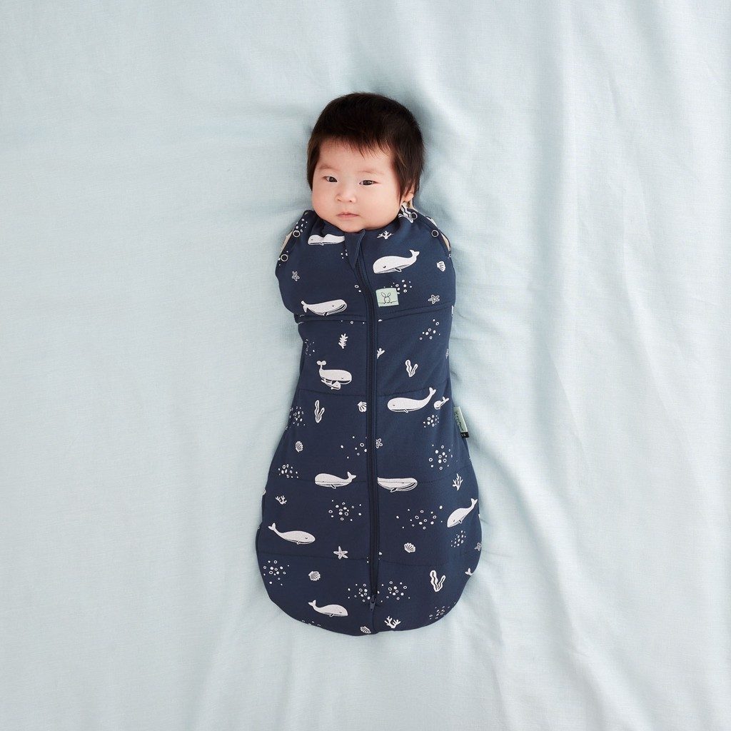 ERGOPOUCH Zavinovačka a vak na spanie 2v1 Cocoon Whale 6-12 m, 8-10 kg, 2,5 tog – Obrázok 4