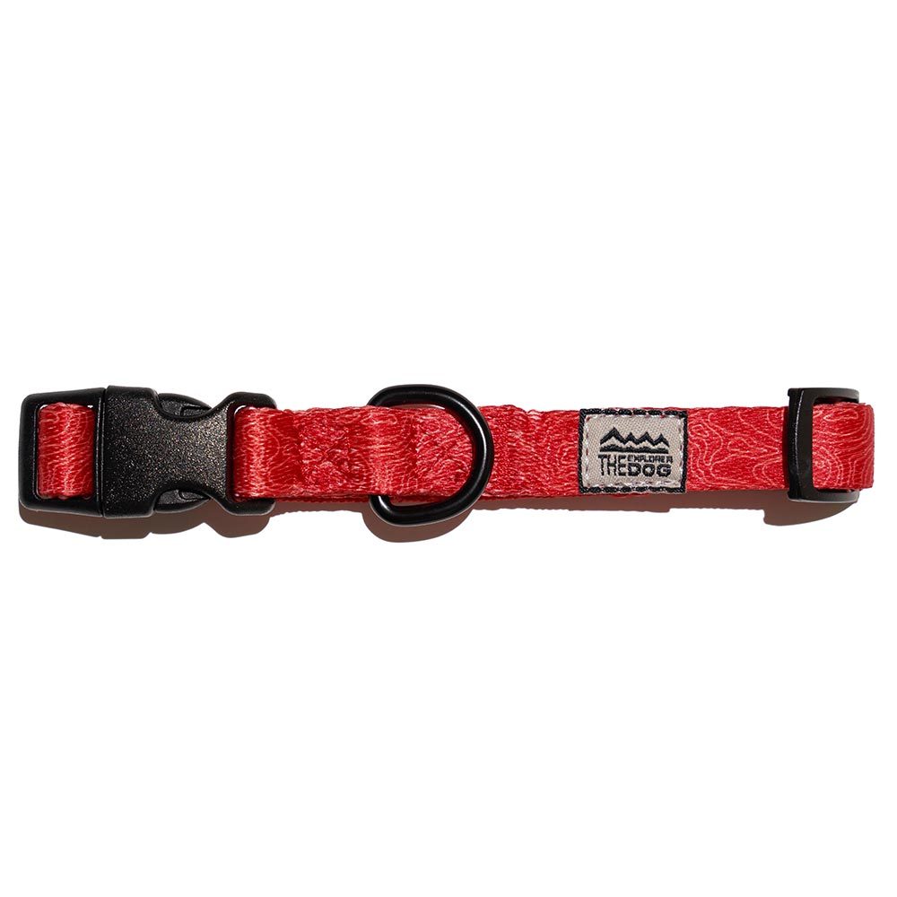EXPLORER DOG Obojok Vrstevnica Červená S - 24-36x1, 5 cm – Obrázok 3