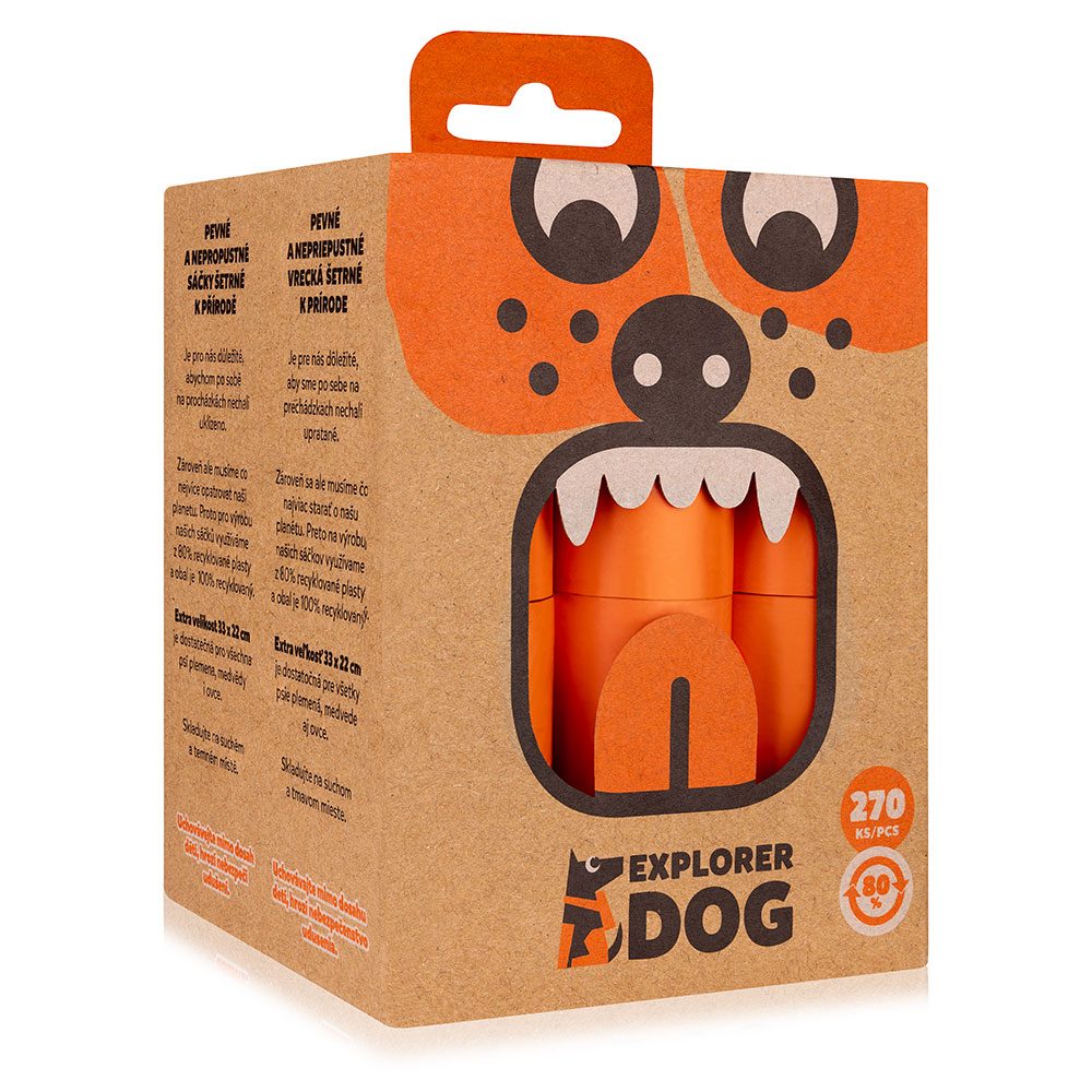 EXPLORER DOG Vrecká recyklované na psie exkrementy 270 ks – Obrázok 2
