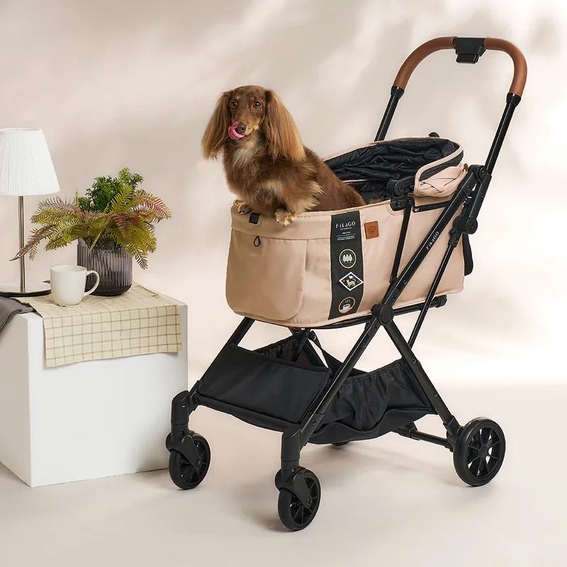 FIKAGO Kočík pre mačky / psov FTG Hygge Beige – Obrázok 10