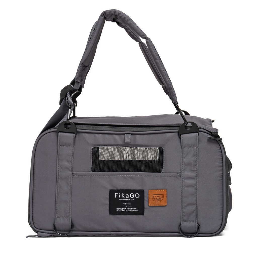 FIKAGO Nosič cestovný pre psov a mačky Truffle Grey – Obrázok 3