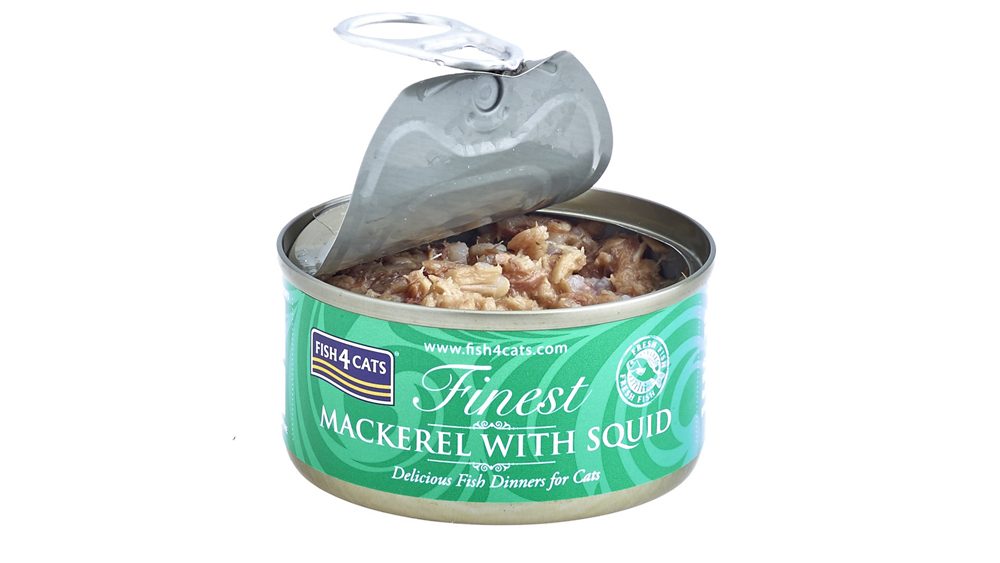 FISH4CATS Konzerva pre mačky Finest makrela s kalmárom 70 g – Obrázok 3