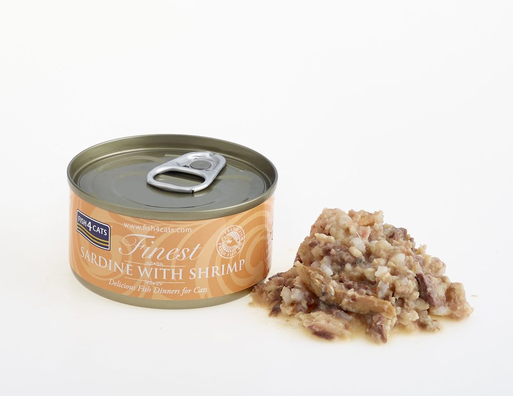 FISH4CATS Konzerva pre mačky Finest sardinka s krevetami 70g – Obrázok 3