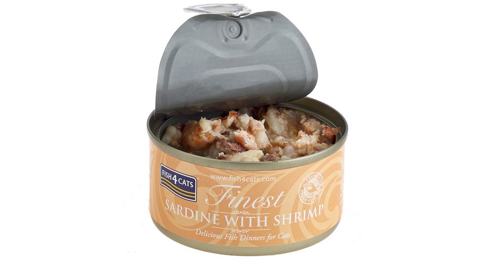 FISH4CATS Konzerva pre mačky Finest sardinka s krevetami 70g – Obrázok 4