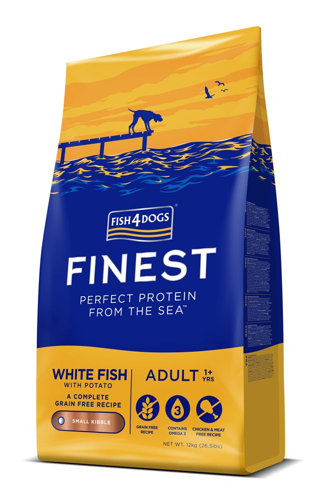 FISH4DOGS Granule malé pre dospelých psov Finest biela ryba so zemiakmi 12kg, 1+ – Obrázok 2