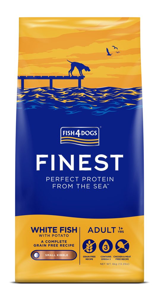 FISH4DOGS Granule malé pre dospelých psov Finest biela ryba so zemakmi 6kg, 1+ – Obrázok 2