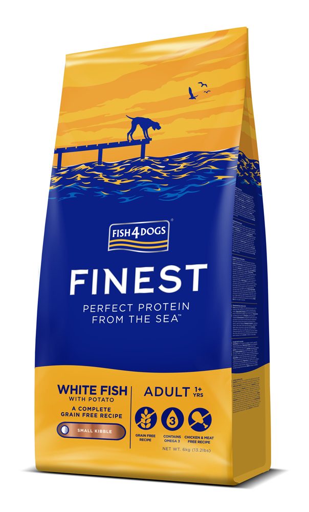FISH4DOGS Granule malé pre dospelých psov Finest biela ryba so zemakmi 6kg, 1+ – Obrázok 3