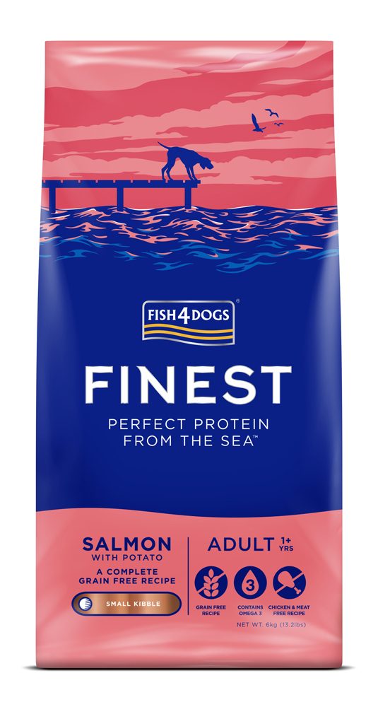 FISH4DOGS Granule malé pre dospelých psov Finest losos so zemiakmi 6kg, 1+ – Obrázok 2