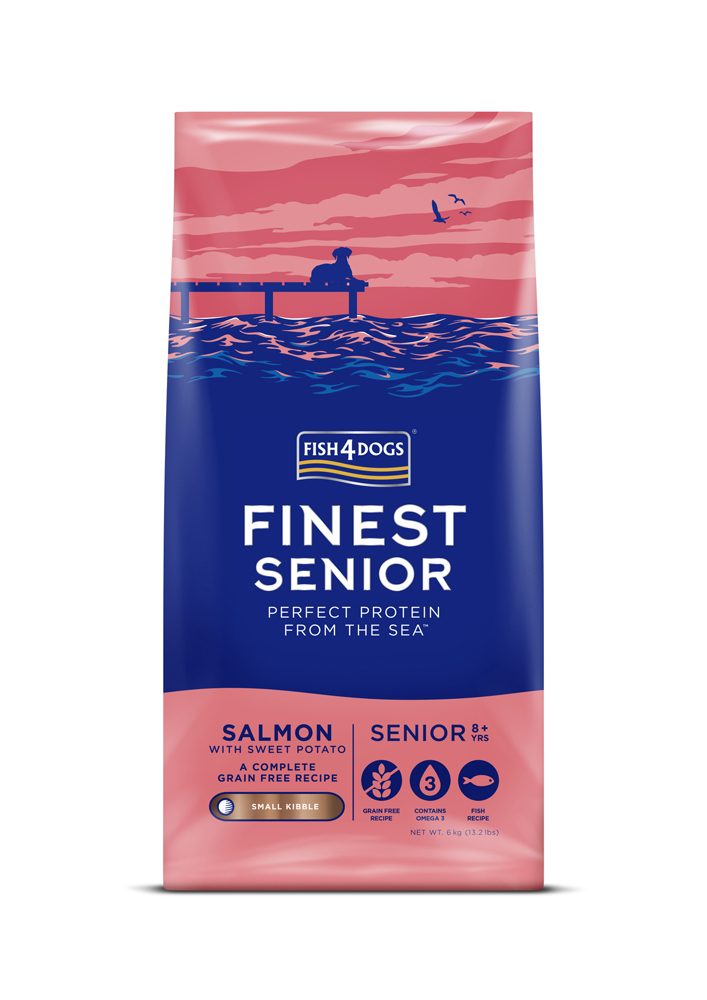 FISH4DOGS Granule malé pre starších psov Finest losos so sladkými zemiakmi 6kg, 8+ – Obrázok 2