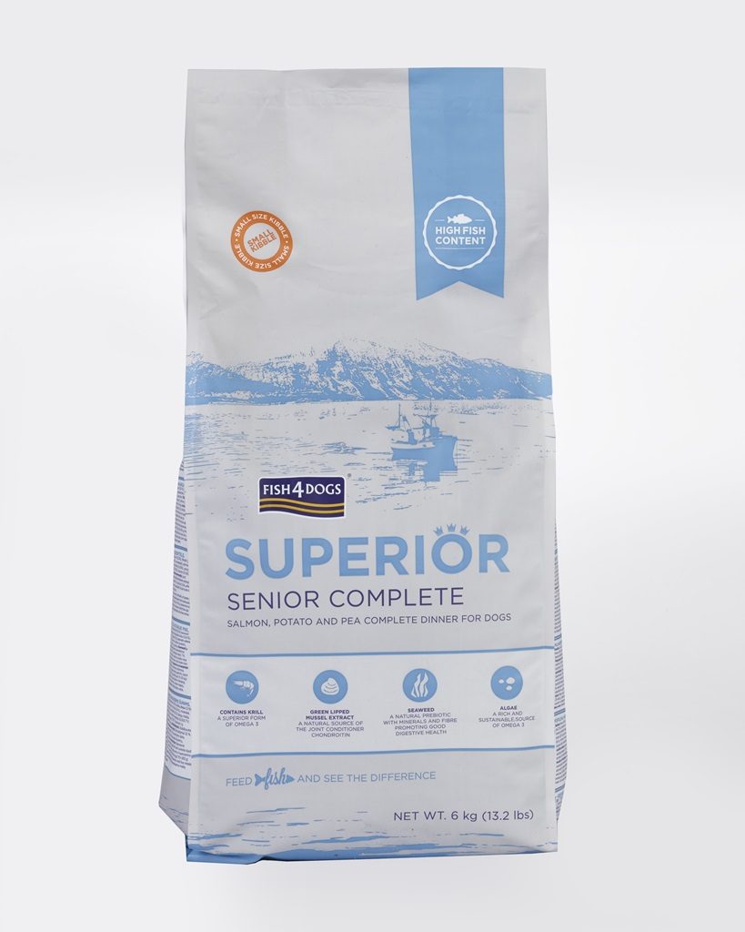FISH4DOGS Granule malé pre starších psov Superior losos so zemiakmi 6 kg – Obrázok 2
