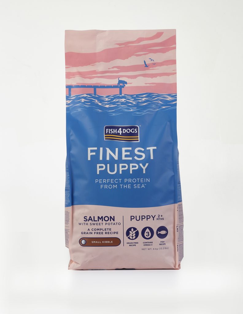 FISH4DOGS Granule malé pre šteniatka Finest losos so sladkými zemiakmi 6 kg, 2m+ – Obrázok 2