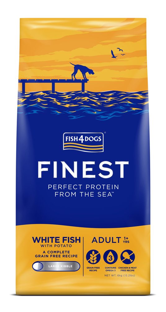 FISH4DOGS Granule veľké pre dospelých psov Finest biela ryba so zemiakmi 6kg, 1+