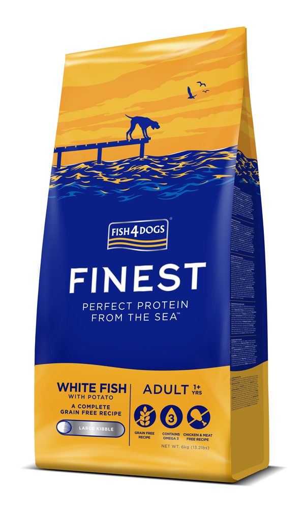FISH4DOGS Granule veľké pre dospelých psov Finest biela ryba so zemiakmi 6kg, 1+ – Obrázok 3