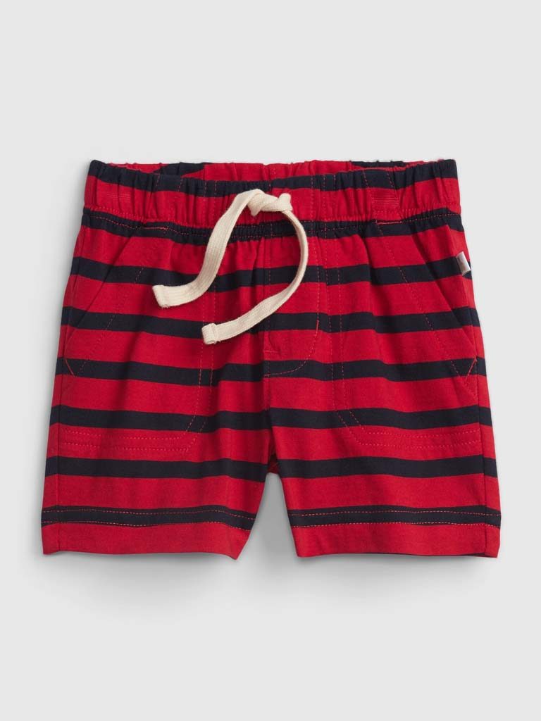 GAP Nohavice krátke Red-Black Stripes chlapec 18-24m – Obrázok 2