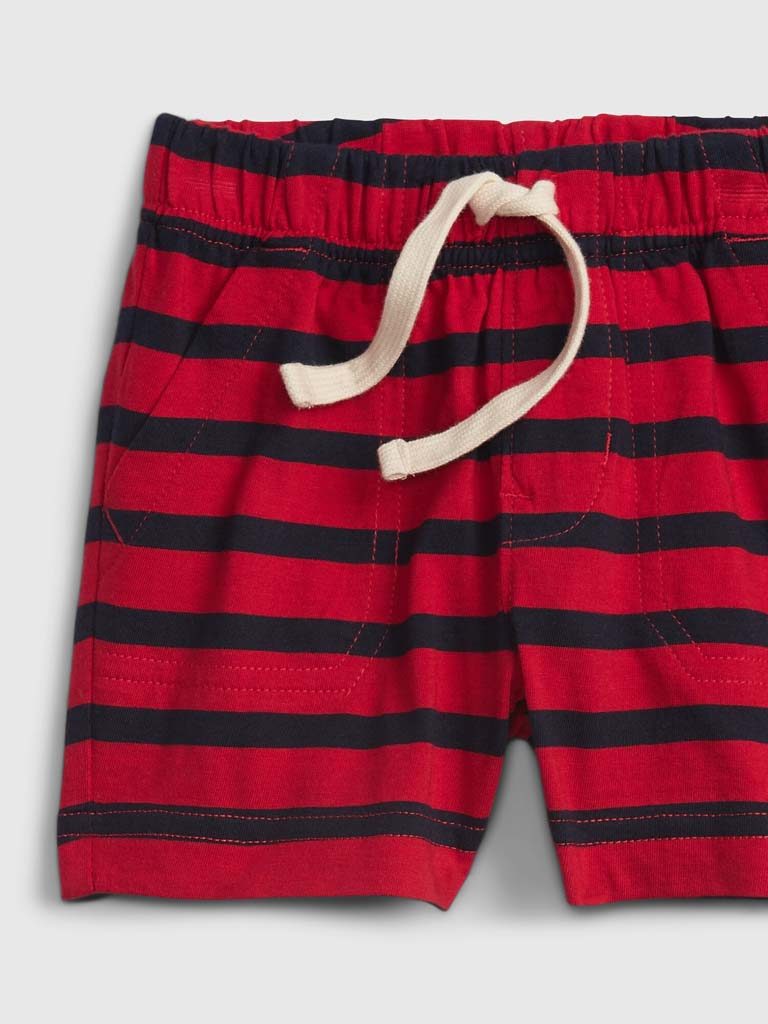 GAP Nohavice krátke Red-Black Stripes chlapec 18-24m – Obrázok 4