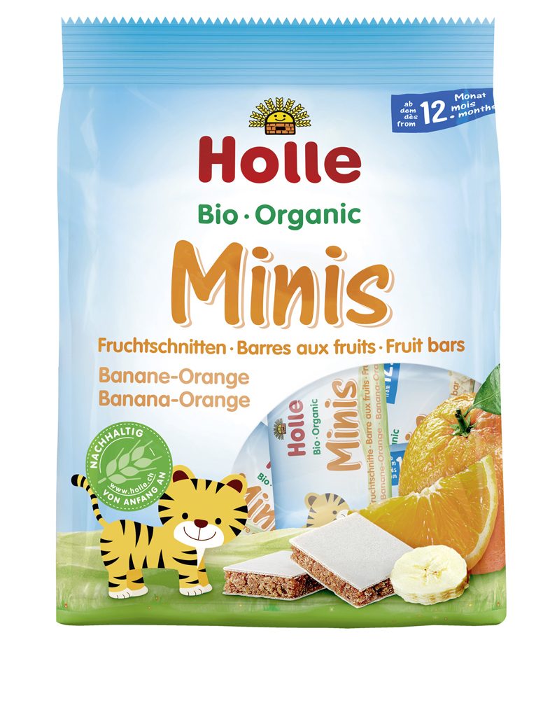 HOLLE Bio Tyčinky minis banánovo-pomarančové 100 g (12m+)