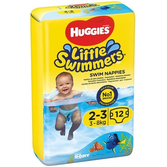 HUGGIES® Little Swimmers Plienky do vody jednorazové 2-3 (3-8 kg) 12 ks – Obrázok 2