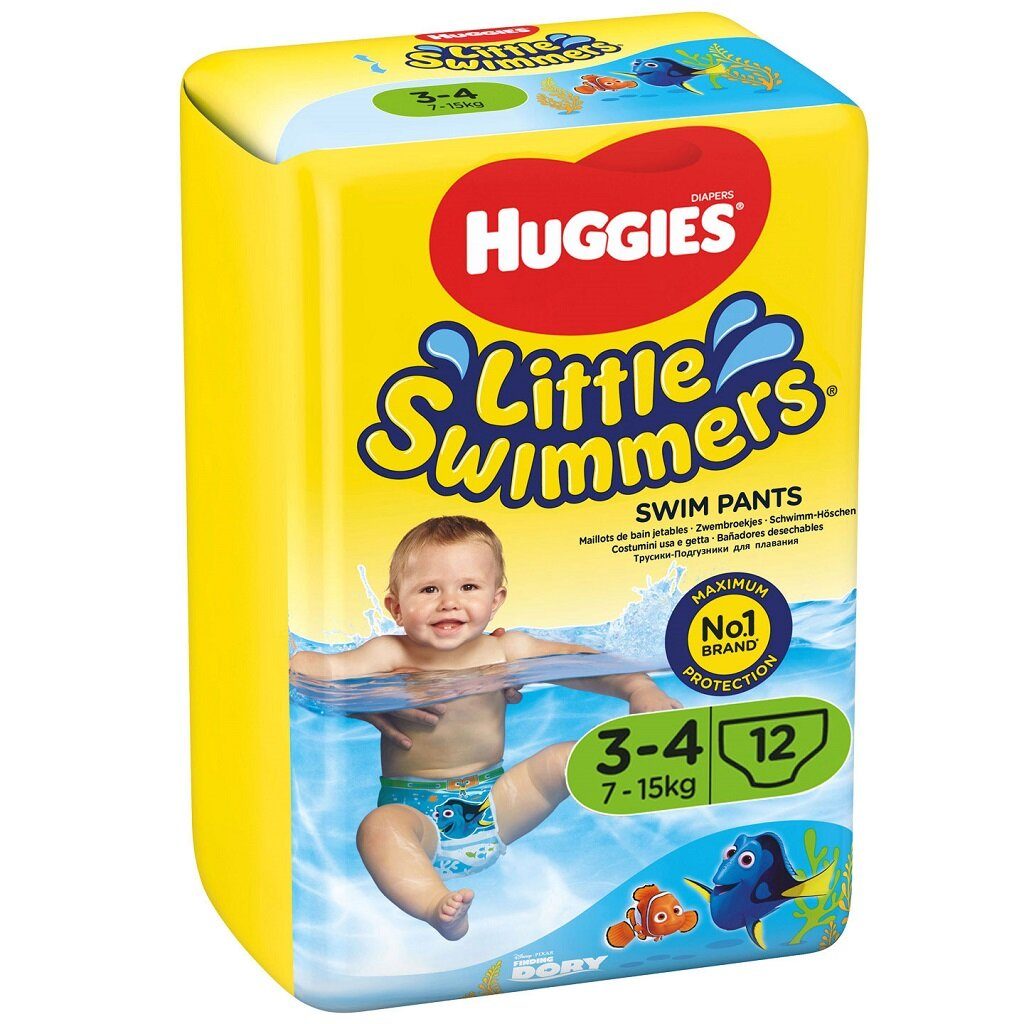 HUGGIES® Little Swimmers Plienky do vody jednorazové 3-4 (7-15 kg) 12 ks – Obrázok 2