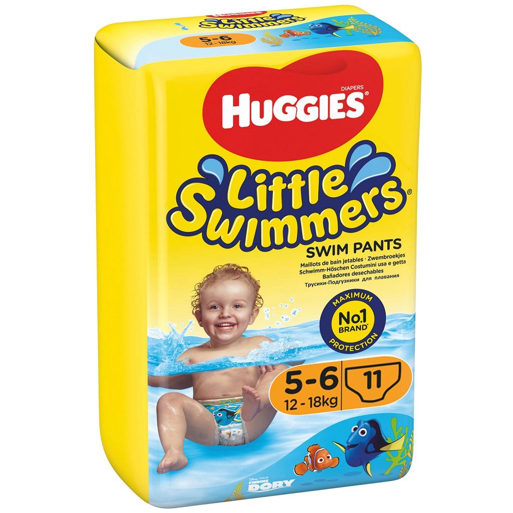 HUGGIES® Little Swimmers Plienky do vody jednorazové 5-6 (12-18 kg) 11 ks – Obrázok 2